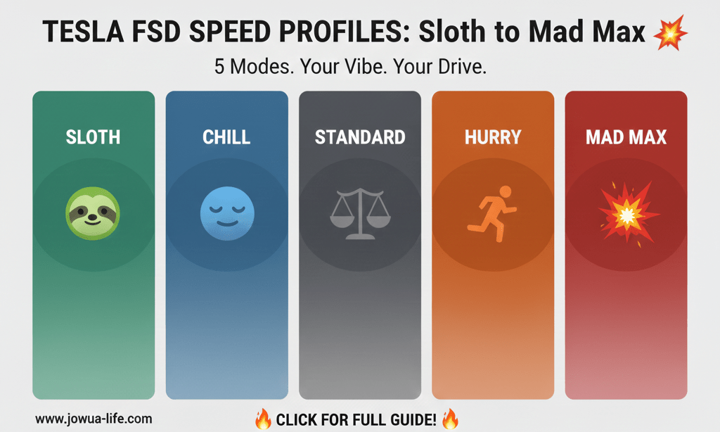 The Ultimate Guide to Tesla FSD Speed Profiles: Sloth 🚶♂️ to Mad Max 🚀 2025 - 2026