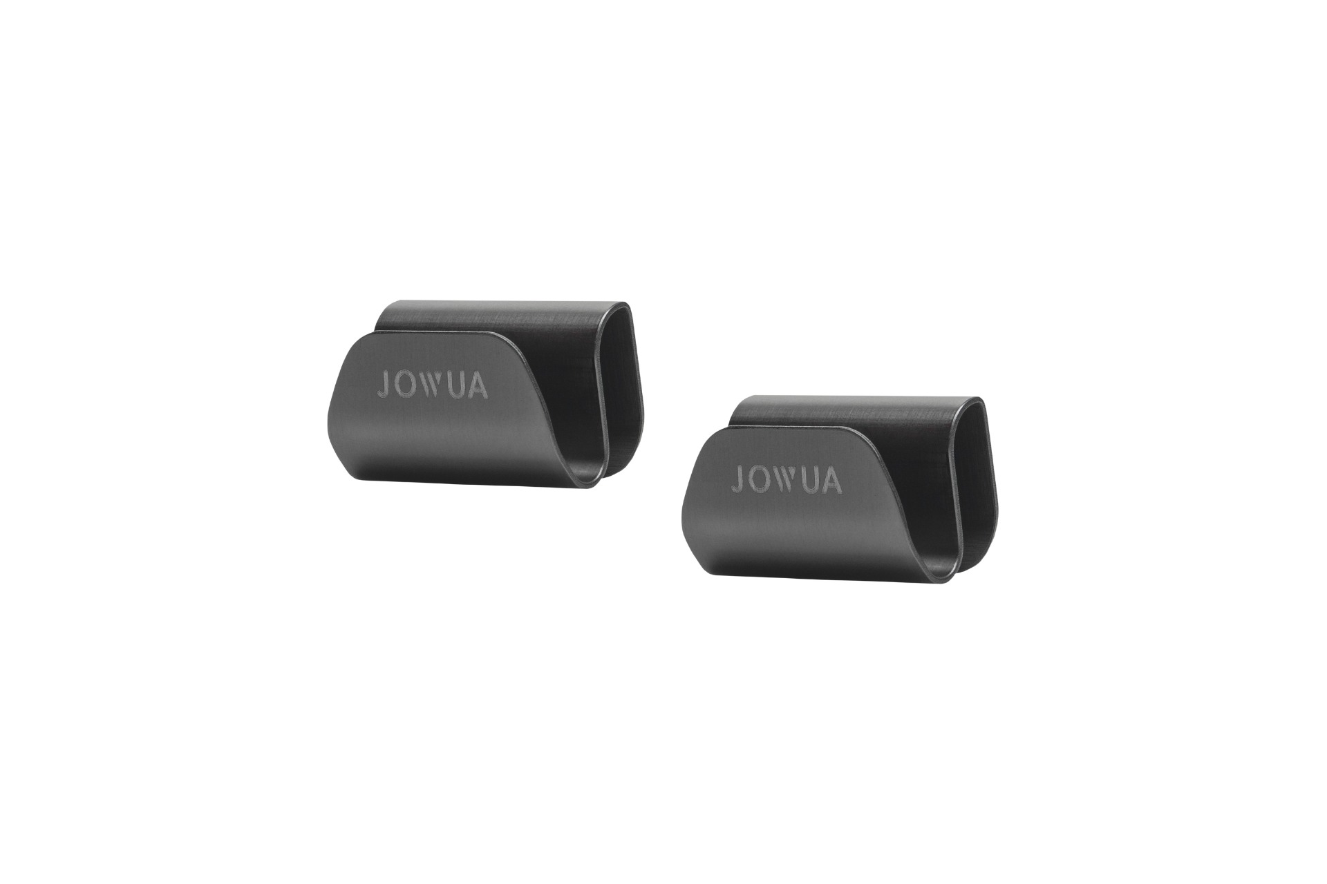 Elevate your Model S/X experience with JOWUA's front trunk hook, featuring two black cable organizers. Designed with a sleek, curved aesthetic, these organizers keep cords neatly bundled and are perfect for front trunk storage in your Tesla.