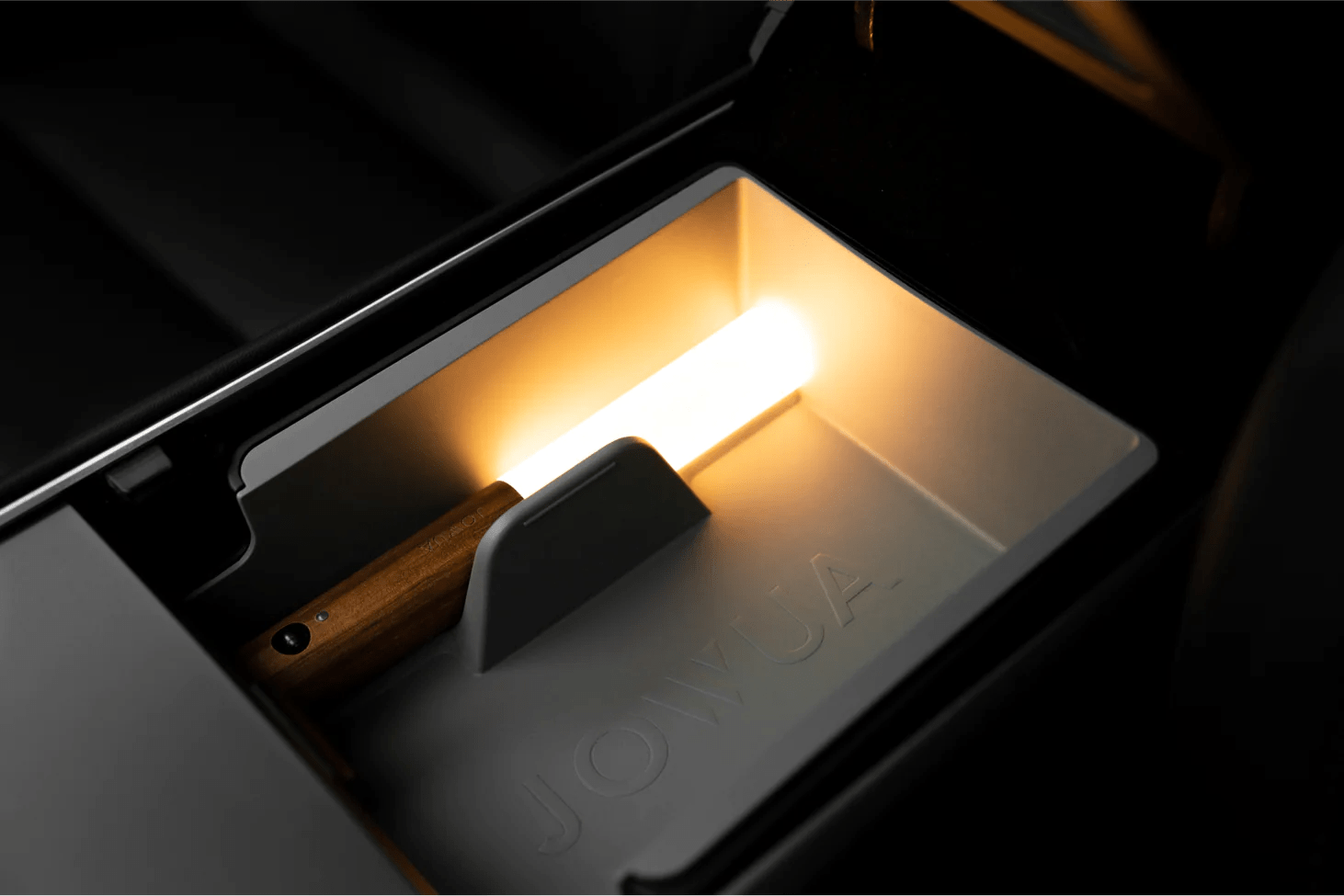 armrest organizer LED warm light for tesla car model 3 y