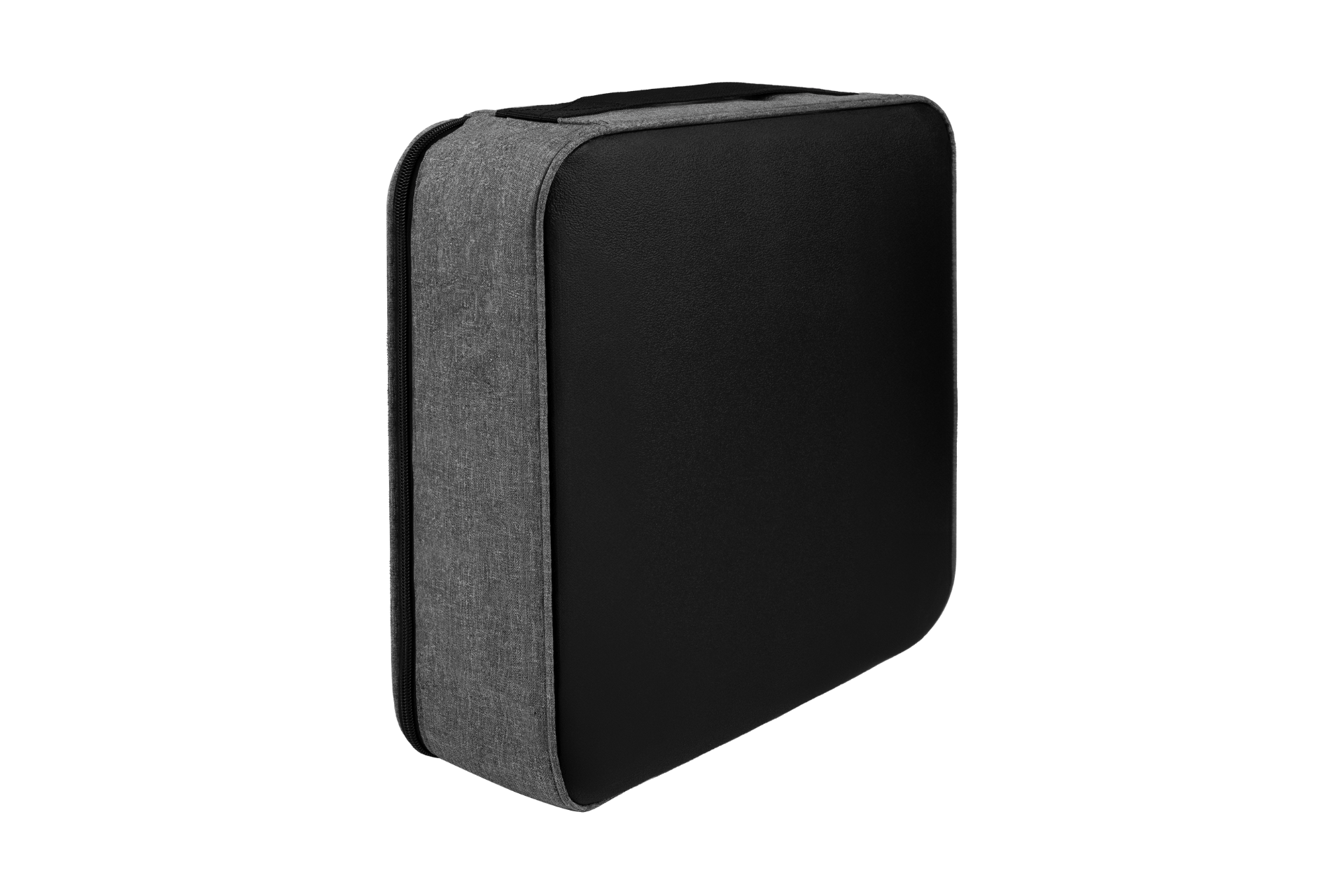 The JOWUA J1772 Mobile Connector Solution for Tesla is a rectangular black and gray carrying case with a top handle, ideal for securely storing your portable EV charger or J1772 travel charging dock, displayed on a white background.
