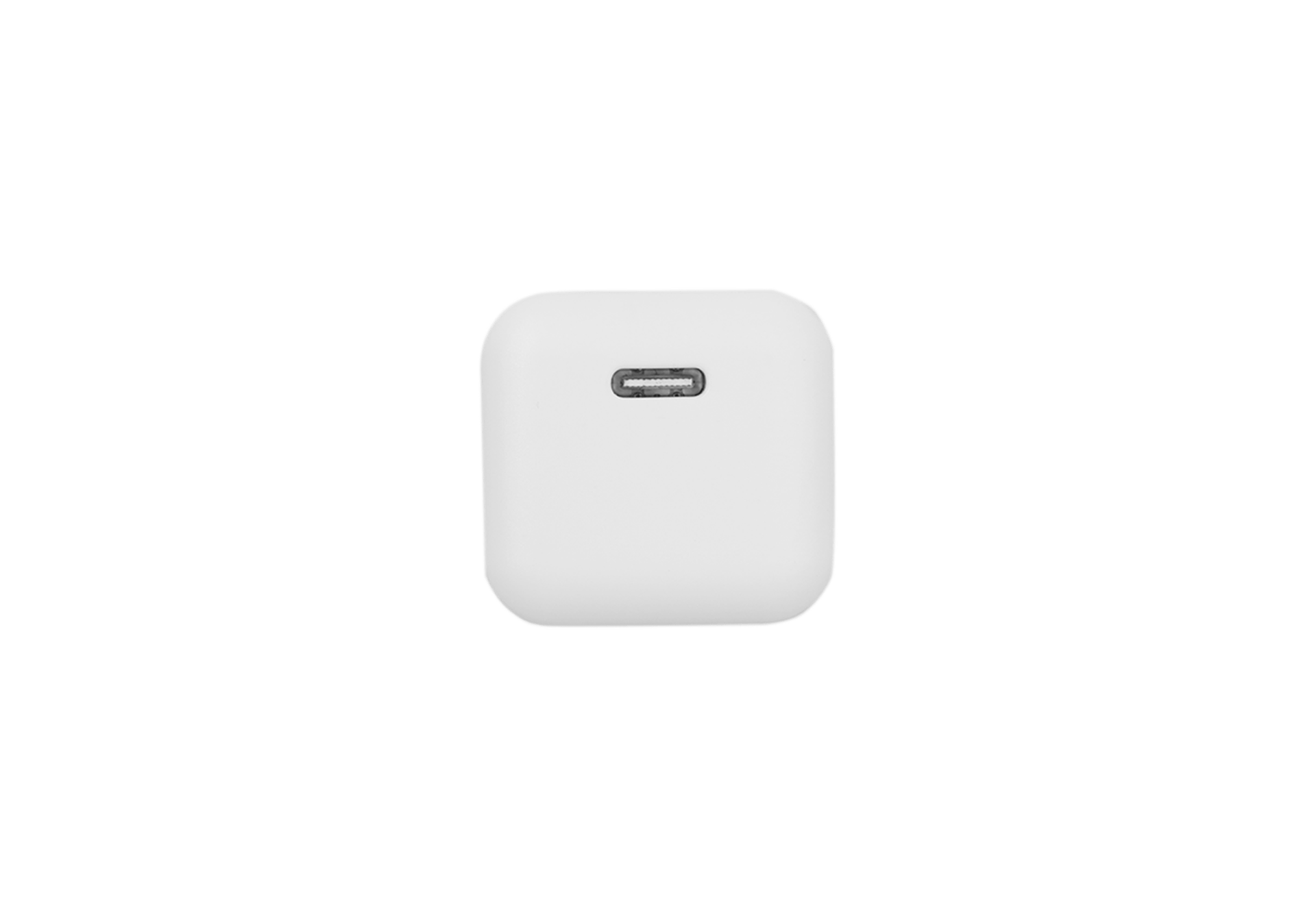 A small, white USB wall charger from the JOWUA Portable Air Compressor + Charging Solution Kit features a single USB-C port in the center and provides 60W high-speed charging, isolated on a black background.