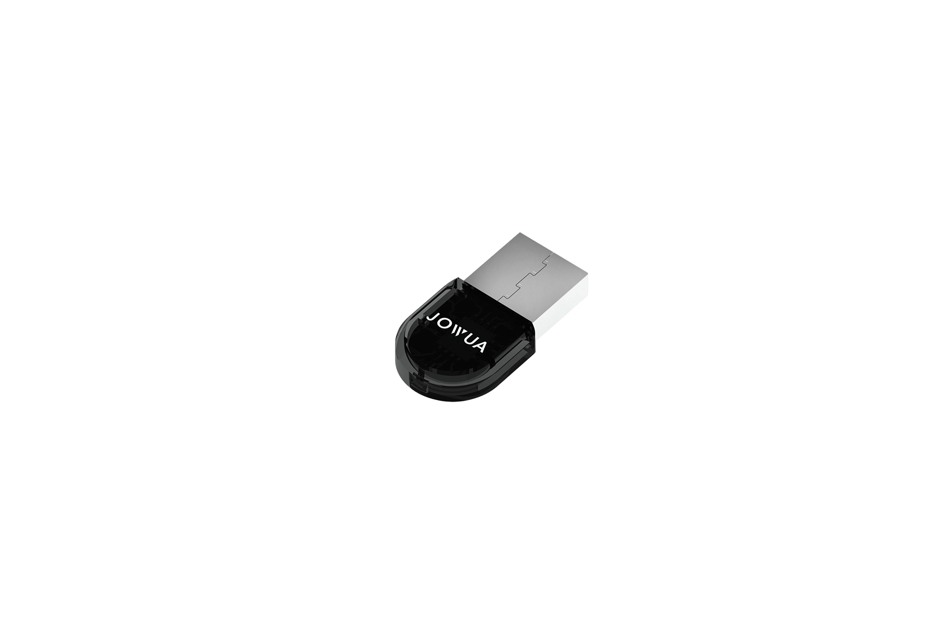 A USB Dongle for Jowua Gamepad in black and silver featuring the brand name "JOWUA" is ideal for storing your gaming data, ensuring seamless performance with Jowua Wireless Controllers.