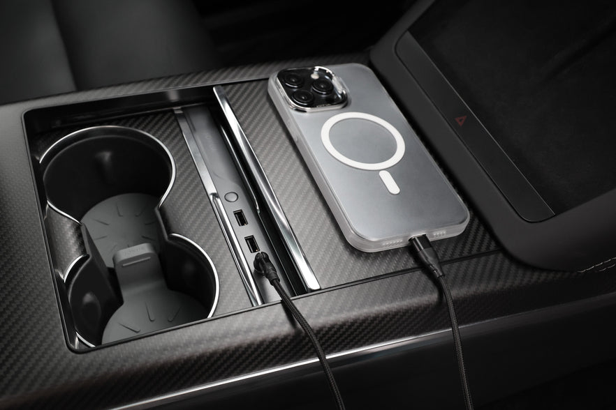 Best Design for Model S X center console usb charging port black matte 2023 