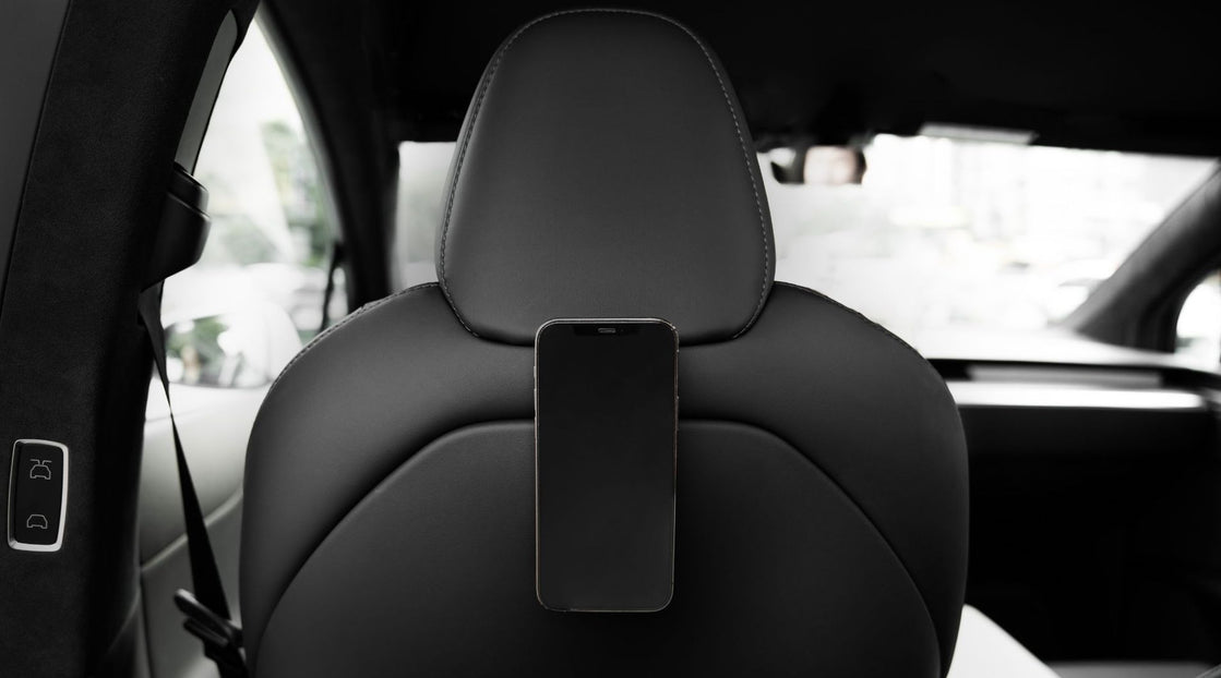 Organisateur Siège Auto En Cuir Synthétique Pour Tesla Model X 2022-2025 - Porte-mouchoirs Suspendu Noir