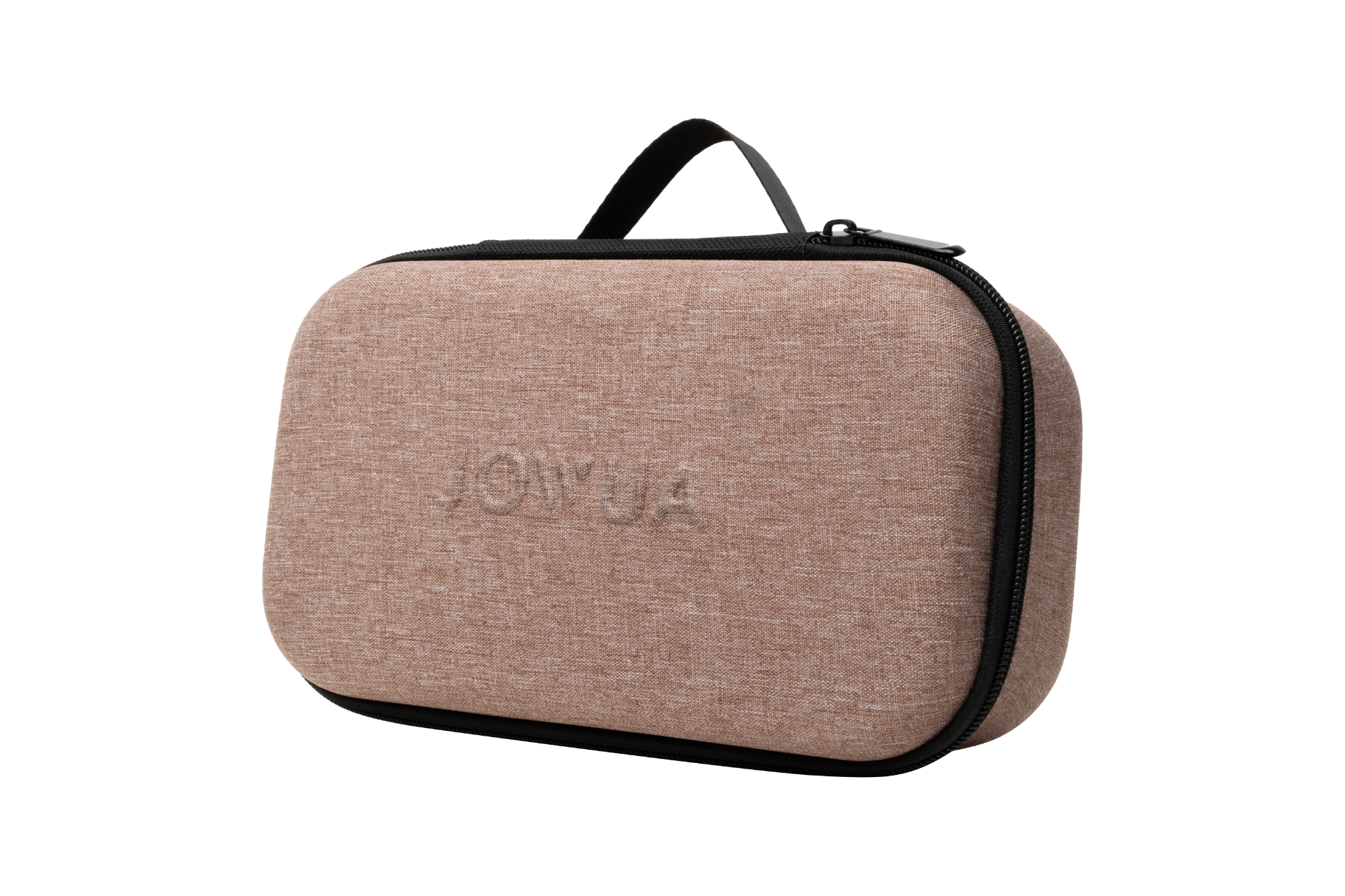 A rectangular brown fabric carrying case with a top handle and black zipper, designed for your JOWUA Portable Air Compressor + Charging Solution Kit. The brand "JOWUA" is embossed on the front.