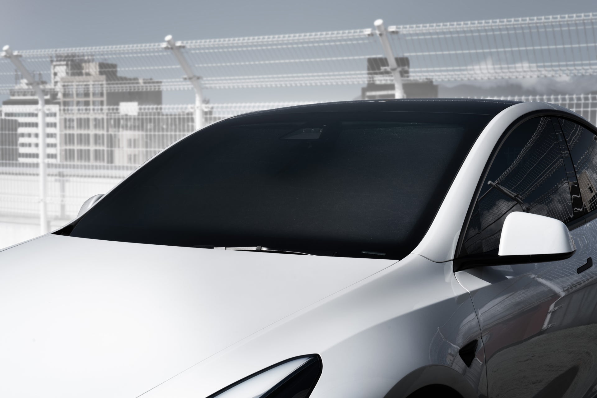 MODEL Y WINDSHIELD SUNSHADE Tesla white color