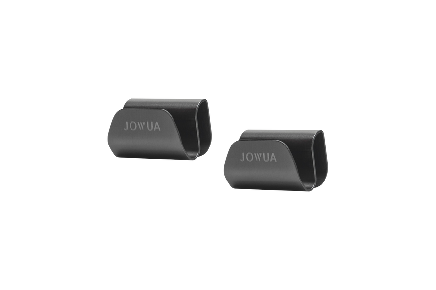 Elevate your Model S/X experience with JOWUA's front trunk hook, featuring two black cable organizers. Designed with a sleek, curved aesthetic, these organizers keep cords neatly bundled and are perfect for front trunk storage in your Tesla.