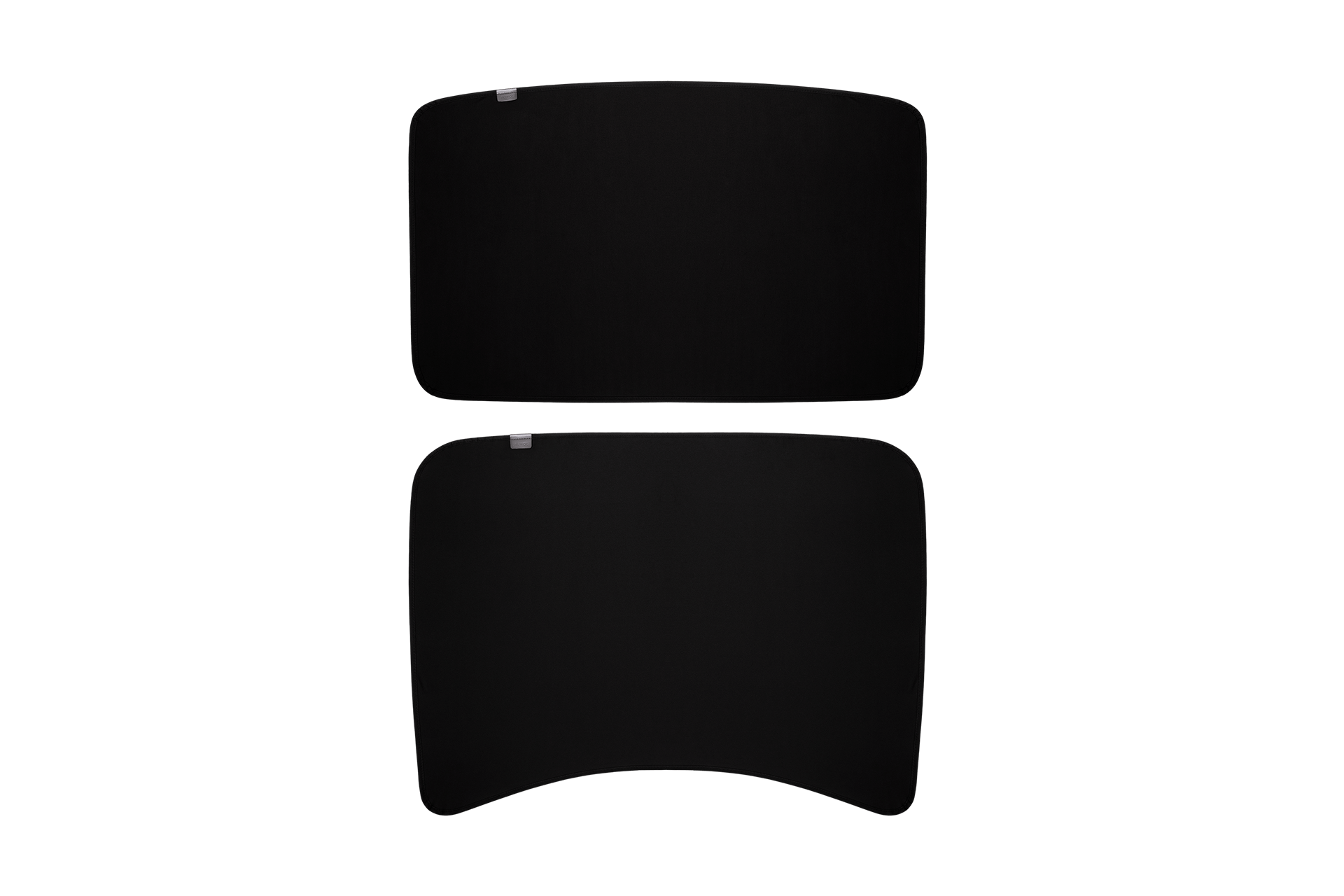 Two curved, black sunshade panels from JOWUA