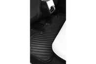 The JOWUA All Model Y All-Weather Floor Liners Combo (Juniper 2025+ / 2021-2024) features black, textured rear seat liners that fit perfectly between front and rear seats to protect your Tesla Model Y’s carpet from dirt and spills.