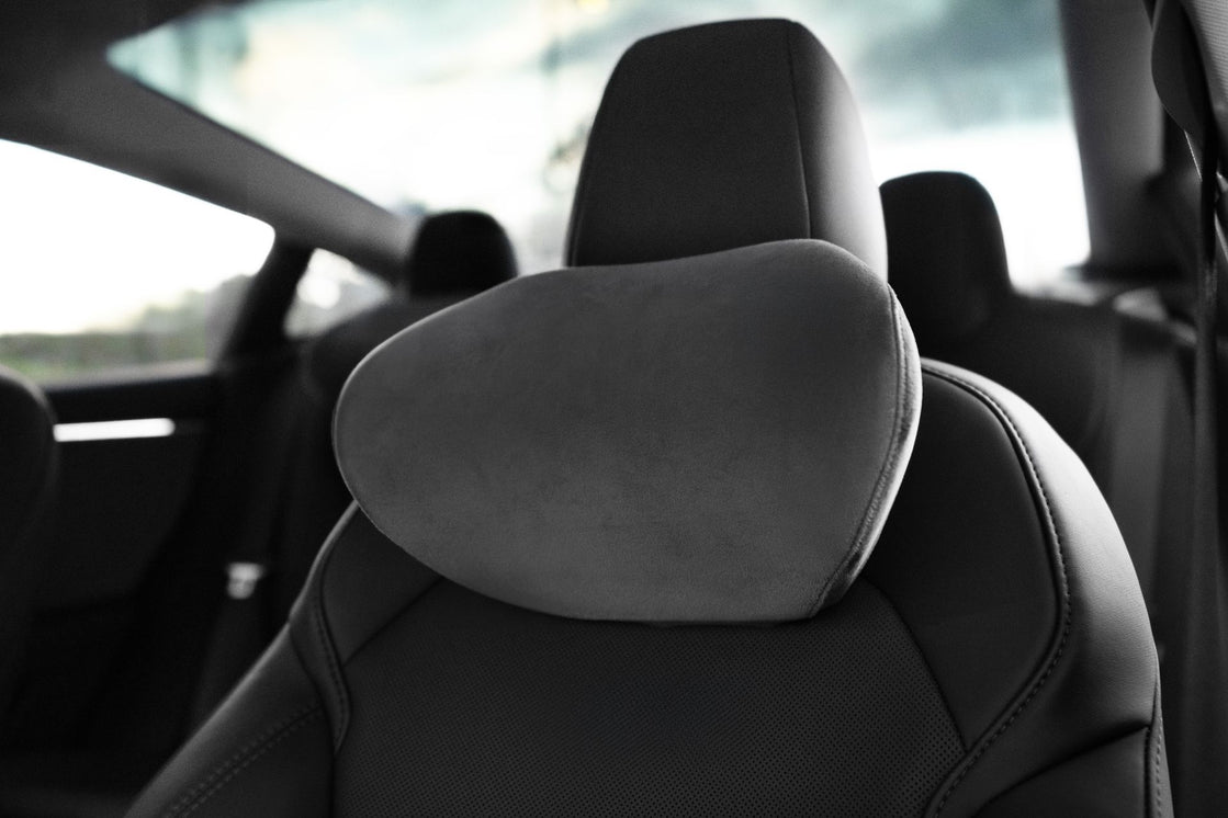 Tesla V100 Oreiller De Cou Et Appui-Tête Pour Siège Auto - Confort Pour Tesla Model 3, Y, X (Simili Cuir Et Coton) Oreiller Cou Voiture Tesla