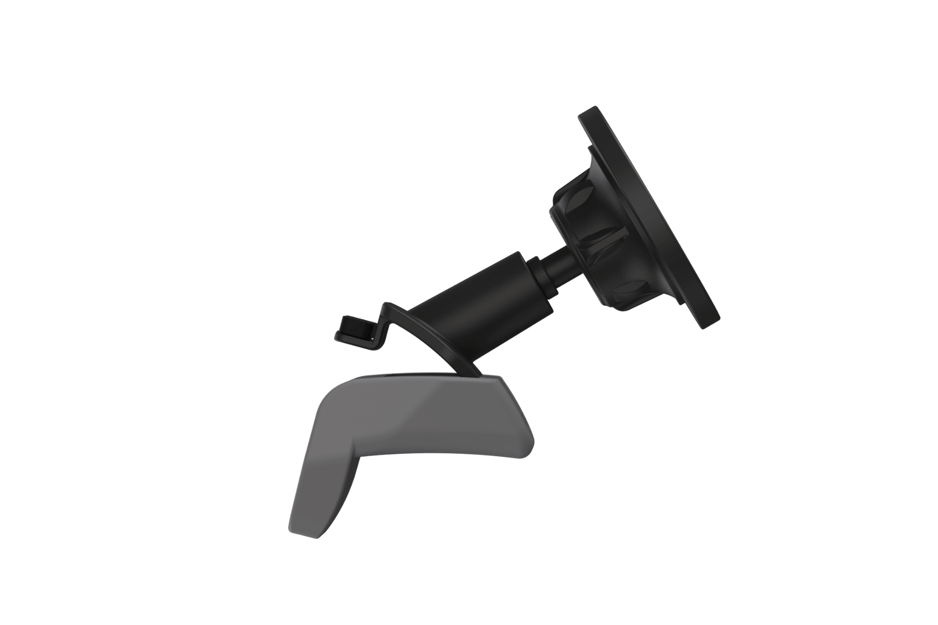 The JOWUA Active Cooling MagSafe Car Mount for Air Vents (Model 3 Highland & Model Y Juniper) features a black and gray adjustable lever handle with mounting base, ideal for use with air vent mounts or Qi2 MagSafe charging setups.