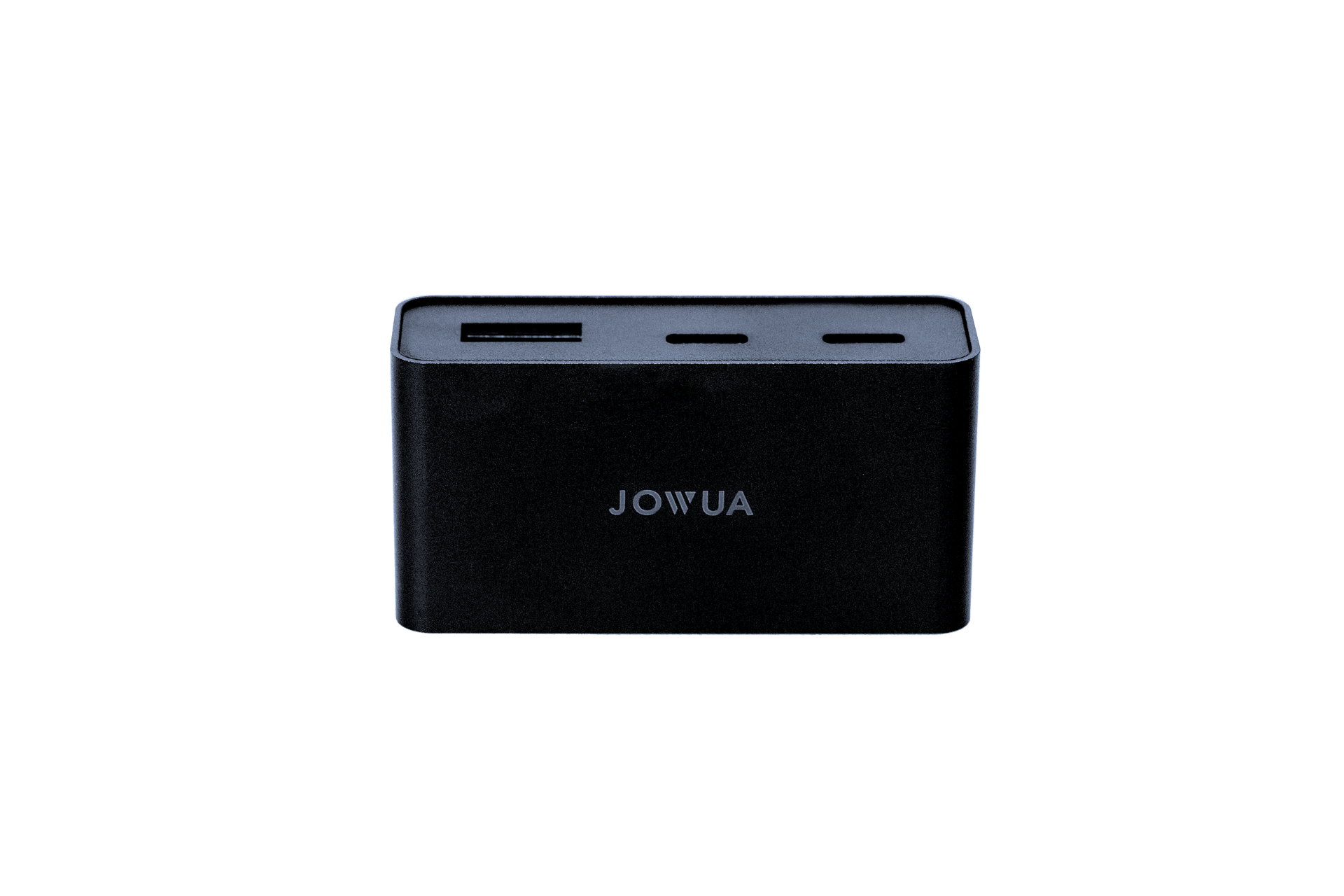 The JOWUA Under Screen Invisible Station for Model 3 Highland (2024+) and Y Juniper (2025+) features a black minimalist design with one USB-A and two USB-C ports, ideal for Tesla accessories, shown against a plain background.