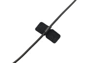 The JOWUA Magnetic Charging Cable USB-C to USB-C (1M-1.8M), in black and neatly secured with a Velcro strap against a white background, makes an ideal addition to your Tesla Model 3 accessories.