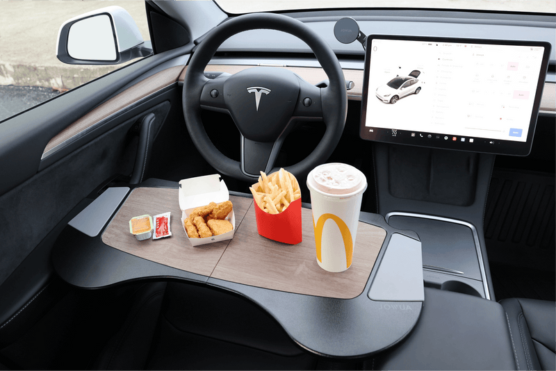 Foldable Table Desk For Tesla Model 3 Y Car Steering Wheel Food Trays  Portable In-car Office Laptop Tables For Tesla Accessories