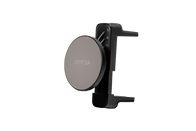 The JOWUA Universal MagSafe Car Mount for Air Vents is a black car phone holder featuring a round gray face and adjustable arms. It offers seamless MagSafe compatibility, making it perfect for secure attachment to your car’s air vent and effortless on-the-go charging.